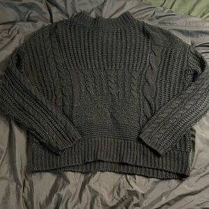 Time and Tru Black Cable Knit Sweater